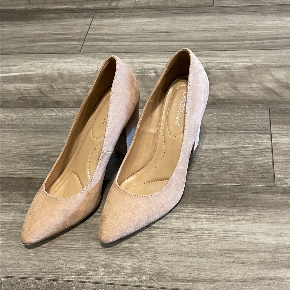 Lane Bryant Tan suede heels